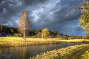 Wolken am Templiner Kanal